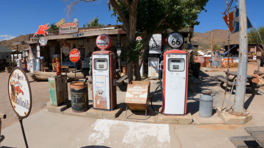 Gas Pumps at the Hackberry General Store