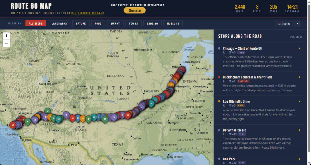 Route 66 Map